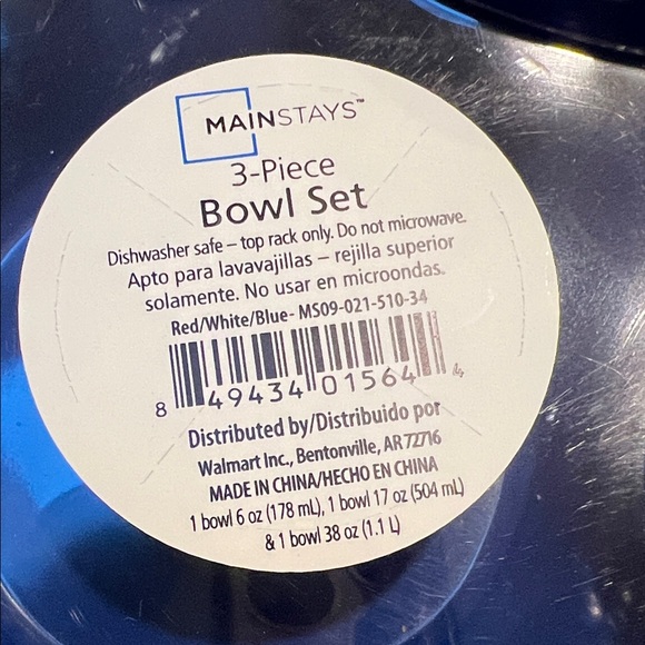 # 0628+ Star-Shaped Red, White, and Blue Bowl Set - Picture 4 of 4